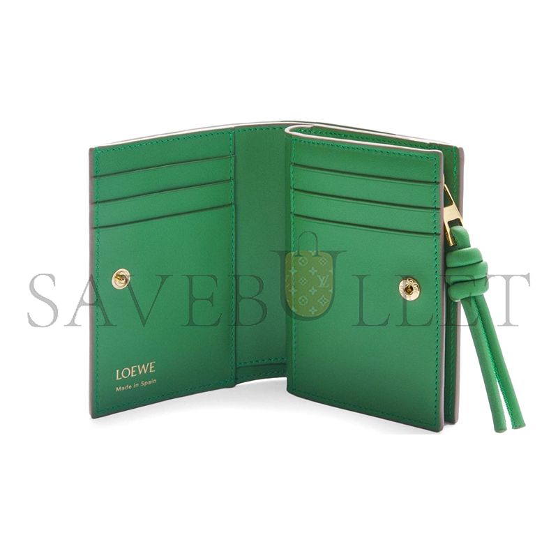 LOEWE KNOT COMPACT WALLET IN SHINY NAPPA CALFSKIN CEM1NCWX01 (11.4*8.5*3cm)